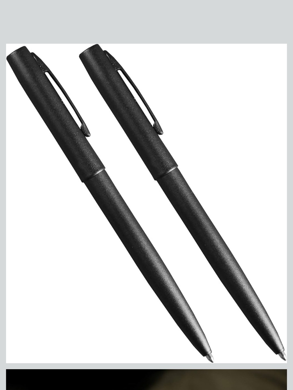 Rite in the Rain Weatherproof Black Metal Clicker Pen Black Ink 2 Pack No. 97-2